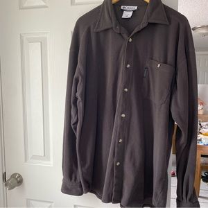 vintage columbia ribbed casual button down